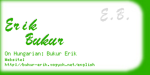 erik bukur business card